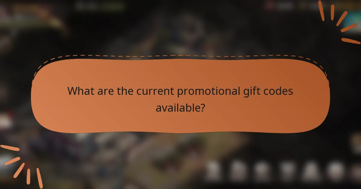 What are the current promotional gift codes available?