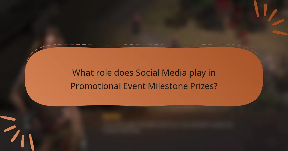 What role does Social Media play in Promotional Event Milestone Prizes?
